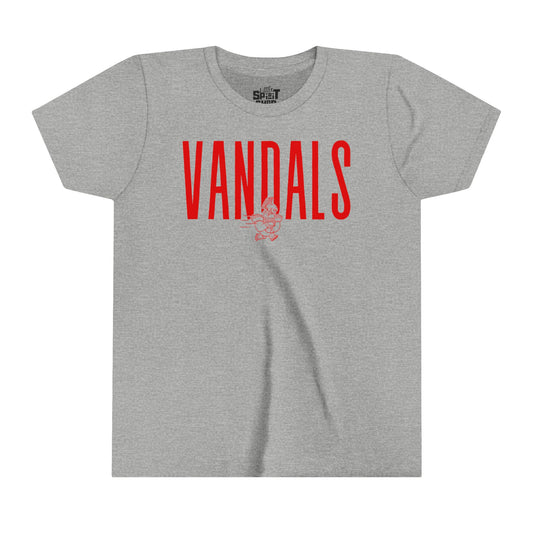 Vandals Mascot with Big Letters T-Shirt Red