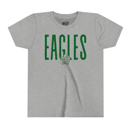 Eagles Mascot with Big Letters T-Shirt Green