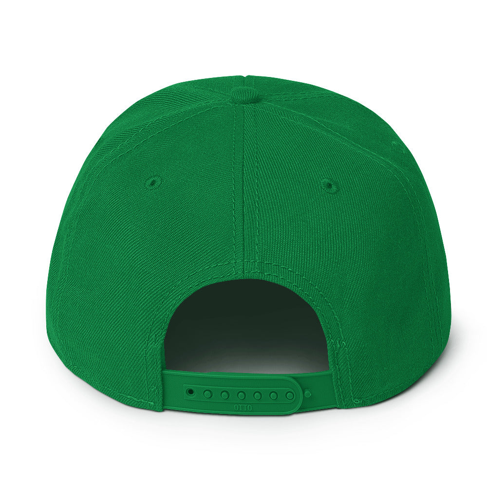 Upside-down Eagle Snapback Hat - Green