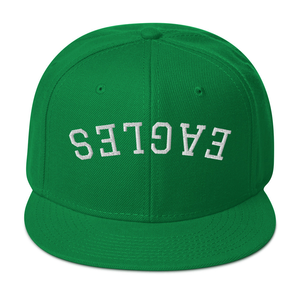 Upside-down Eagle Snapback Hat - Green