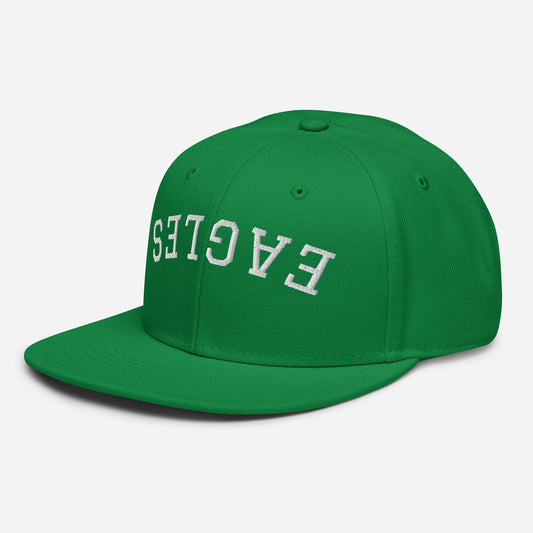 Upside-down Eagle Snapback Hat - Green